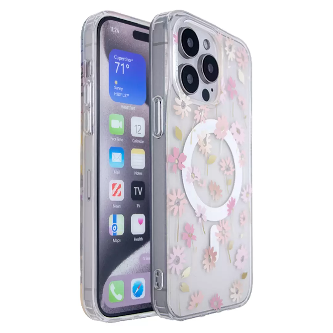 iPhone 15 Pro Max/iPhone 14 Pro Max Designed case MagSafe Graceful Pink Floral